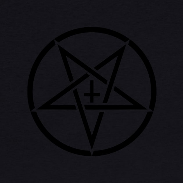 Pentagram with Upside Down Cross by bonedesigns